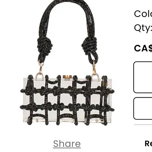 Cult Gaia Black Architectural Clutch - Picture 1 of 4